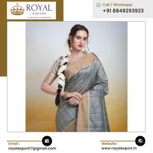 Colección exclusiva de Sari tejido de seda pura de diseñador de moda de la mejor calidad, tamaño libre para bodas, fiestas, Material de algodón - Product Image 5