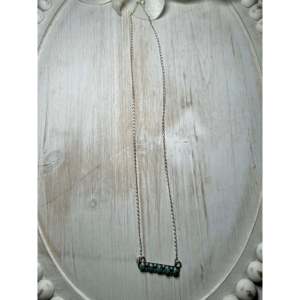 Kingman Turquoise & Sterling Silver Necklace Navajo-<b>Crafted</b> Cultural Collectible Jewelry One-of-a-Kind Piece - Product Image 2