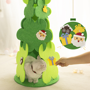 2023 Thiết Kế Mới Nhất Của Mèo Cây Giáng Sinh Màu Xanh Lá Cây Màu Hồng Cây Mèo Gãi Cho Mèo Mài Móng Vuốt - Product Image 3
