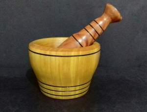 Unique Design Wooden <b>Mortar</b> <b>Pestle</b> With Natural Beauty And Artisanal Touch Perfect For Stylish Rustic Homes - Product Image 5