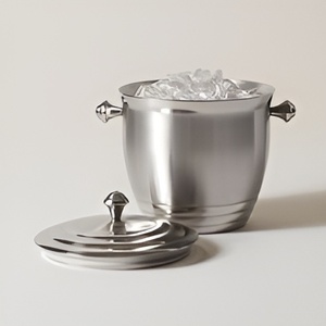 Seau à glace élégant et moderne en métal de grande taille pour bar et maison Refroidisseur de vin et baignoires personnalisés - Product Image 6