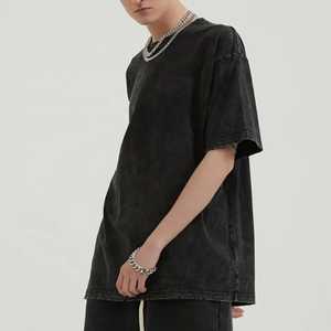 Camiseta con cuello redondo personalizada para hombre, camiseta recortada cuadrada, camisa con diamantes de imitación bordados desgastados con sol de Terry francés para hombre 2025 - Product Image 4