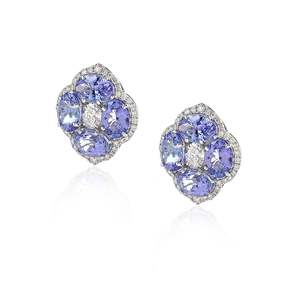 Pendientes de Diamantes Calliope Minis Tanzanita - Product Image 4