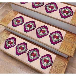 Tapis imprimé géométrique, fait main, lavable, antidérapant, intérieur, moderne, tapis d'appoint - Product Image 2