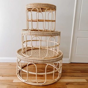 Mesa redonda de mimbre para el hogar, mueble de mimbre natural, artesanía de Vietnam - Product Image 2