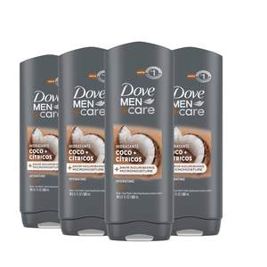 Dove Men+Care Hidratante Coco + Cítricos, Gel de Baño y Lavado Facial, Paquete de 4, para una Piel Hidratada, Coco - Product Image 5