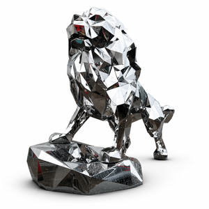 Scultura di Leone in Acciaio Inossidabile Lucidato a Specchio, Decorazione da Giardino Personalizzata, Supporta Design 3D e DDP - Product Image 5