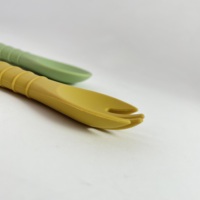 Ensemble de fourchettes et cuillères en silicone pour bébé, qualité alimentaire, pour l'apprentissage de la mangeoire des tout-petits, pointe souple, facile à nettoyer, compatible lave-vaisselle