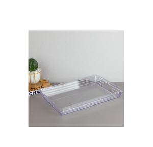Plateau rectangulaire en acrylique pour la présentation des aliments, support de service pour craquelins, plateau pour fête à domicile et plateau de charcuterie - Product Image 6