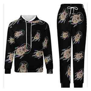 Ensemble de survêtement pour homme avec impression par sublimation, coton de qualité supérieure, tissu molletonné français, respirant, ensemble de jogging 500 GSM - Product Image 2