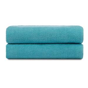 Serviette pour les mains et le visage 100% coton écologique de haute qualité serviette de piscine bleu Aqua solide de luxe Style moderne - Product Image 2