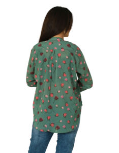 Indien imprimé à la main femmes Blouse élégant Boho imprimé fleuri Blouse doux coton été tenue décontracté à manches longues Vintage haut - Product Image 6