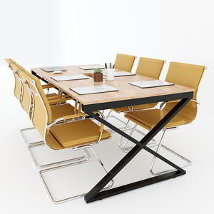 Contemporary Minimalist Oval <b>Office</b> Conference <b>Table</b> by XConcept HBXC011 - Product Image 2