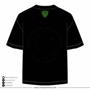 Camiseta negra de manga corta para hombre Mawra, camiseta informal con cuello redondo, ajuste regular, transpirable, con estampado de logotipo en la espalda, camisa para hombre - Product Image 6