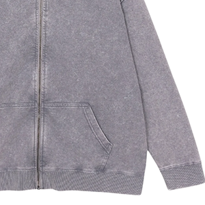 เสื้อฮู้ดซิปผู้ชายแบบใหม่ ขายส่ง ผ้าฝ้ายฟลีซ ซิปเต็มตัว พิมพ์โลโก้ตามสั่ง เสื้อฮู้ดซิปสำหรับฤดูหนาว สวมใส่สบายๆ - Product Image 3