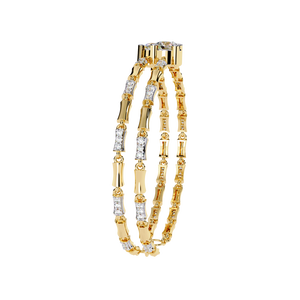 Fabulous 18K <b>Gold</b> Lab Grown Diamond Bracelet & <b>Bangle</b> Luxurious Jewelry Accessory - Product Image 1