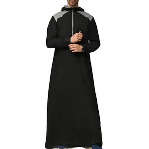 Hooded Thobe / Thawb Men Latest Design Thobe Custom made Men Jubbah Stylish Muslim Clothing Thobes Arabic High quality men jubah - Product Image 1