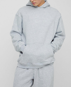 OEM imprimé sur mesure hommes sweat à capuche zippé pantalon de survêtement ensemble de survêtement bordure passepoil texturé vêtements de rue surdimensionnés hiver écologique - Product Image 6