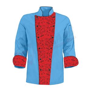 Serveur à manches longues-Costume vente chaude hommes et dames Noirci Restaurant-uniforme cuisine-cuisine Chef impressions manteaux - Product Image 3