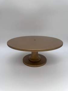 ที่วางเค้กวันเกิดรูปทรงโค้งมนทำด้วยมือสำหรับงานเลี้ยงฉลองเค้กไม้ - Product Image 3