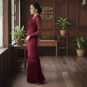 2025 Viral Modest Embroidered Vintage Kebaya <b>Cardigan</b> Eco-Friendly Geometric Pattern Ready Stock Murah - Product Image 2