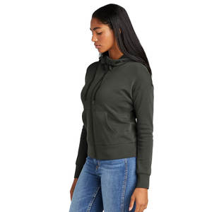 Sudadera con capucha informal de manga larga con cremallera para mujer, de alta calidad, 100% algodón - Product Image 3