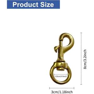 4pcs Pack 3.5 Inch Metal Swivel <b>Hook</b> Flag Clips Flagpole Rope <b>Outdoor</b> Pet Leash Key Chain Clothlines Display Accessories - Product Image 5