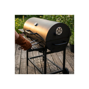 Parrilla de Carbón Vreli Moderna con Estante Lateral para Jardín y Balcón, Área de Cocción Grande de 76x40 cm, Material Metálico - Product Image 2