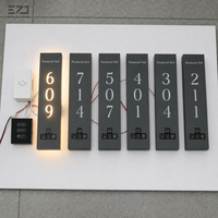 Panneau de porte personnalisé EZD avec numéros de chambre LED pour hôtel, avec boutons tactiles et indicateurs d'état de la chambre