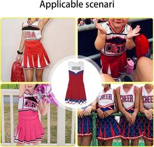 Ensemble d'uniformes de cheerleading imprimés en gros pour filles et femmes, fabrication directe, tenues de cheerleading personnalisées, événement d'équipe, pratique professionnelle - Product Image 5