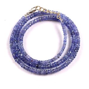 Perles facettées en tanzanite naturelle de haute qualité, pendentif en argent sterling pour enfants, bijoux - Product Image 6