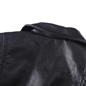 Gilet sans manches en cuir PU pour garçon, vêtements d'extérieur pour enfants, veste pour garçons, veste d'automne, mode unie, gilet pour enfants - Product Image 2