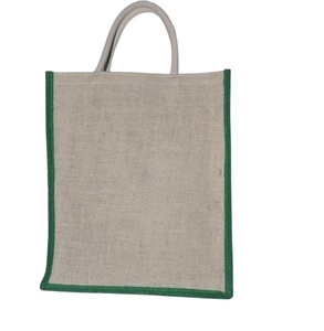 Nouveau sac fourre-tout en jute pour courses, imprimé sur mesure, style occidental uni, cadeaux personnalisés, logo, motif, promotion, écologique - Product Image 1