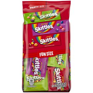 <b>Skittles</b> Fun Size Original, Wild Berry, and <b>Sour</b> Chewy Individually Wrapped Candy Variety Pack, 26.46 Oz Bulk Bag - Product Image 2