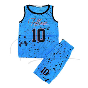 Uniforme de Baloncesto para Niños, Ropa Deportiva de Alta Calidad, MOQ Bajo, Logotipo Personalizado Impreso, Talla Grande, Transpirable y Ligero - Product Image 1