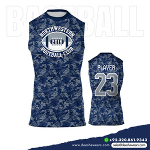เสื้อฝึกซ้อมเบสบอลแบบรัดรูป แขนกุด ดีไซน์ยืดหยุ่น ระบายอากาศได้ดี ซับเหงื่อ แห้งเร็ว ชุดกีฬาประสิทธิภาพสูง - Product Image 2