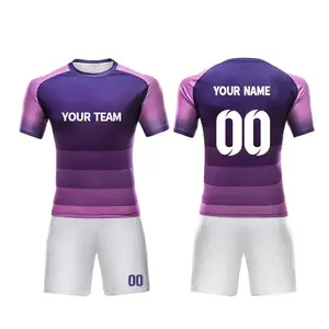 Diseño de color rosa Logotipo personalizado Hombres Sublimación Ropa de fútbol/Camisetas Uniforme Camiseta de fútbol para hombres