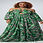 Abito lungo da festa verde con stampa floreale Ankara, traspirante, linea ad A, vita impero, ideale per matrimoni ed eventi serali - Product Image 3