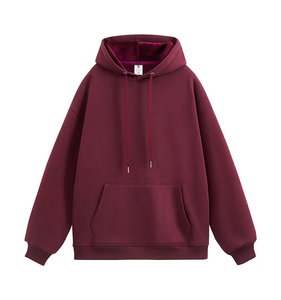 Sweat à capuche en velours polaire unisexe 360G à la mode hiver polyester coton chaud avec col imprimé élégant pour hommes et femmes - Product Image 3