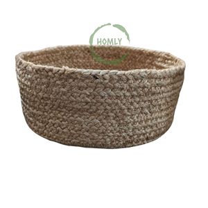 Tùy chỉnh tự nhiên đay cây gai dầu lưu trữ Giỏ nhà bếp tủ quần áo nồi Bộ đồ giường Quà Tặng cản trở giỏ kích cỡ khác Nhau Quần Áo tổ chức - Product Image 1