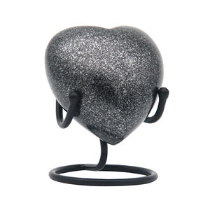 Urne funéraire en forme de petit cœur en marbre noir, 50 ml |   Fabricant de fournitures en vrac - Product Image 1