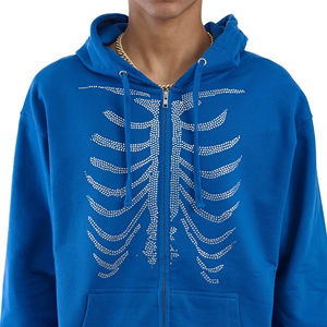 Sudaderas con capucha desgastadas con estampado Vintage de alta calidad, sudadera de algodón y poliéster de talla grande, ropa de calle, servicio OEM, teñido liso de invierno - Product Image 6