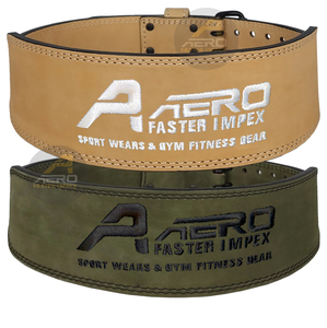 Cinturón de gimnasio de levantamiento de pesas Premium Cuero genuino con hebilla de acero para levantamiento de sentadillas - Product Image 4