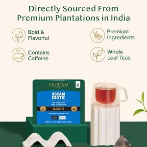 VAHDAM, Assam Exotic Black <b>Tea</b> Bags (100 Count) - Product Image 6