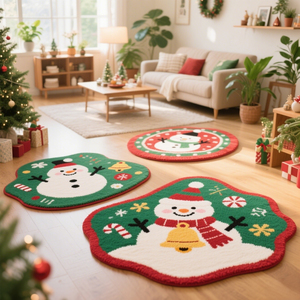 ผ้าคลุมฐานต้นคริสต์มาส ผ้ากำมะหยี่เนื้อนุ่ม รูปทรงกลม สำหรับตกแต่งเทศกาลคริสต์มาส ใช้คลุมฐานต้นคริสต์มาส ตกแต่งบ้าน งานปาร์ตี้ - Product Image 5