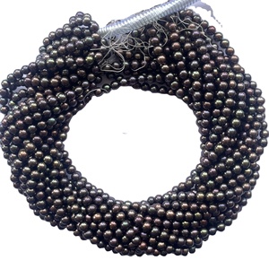 Vente en gros 5mm 6mm naturel brun bleu mélange perle d'eau douce perles rondes IGI certifié direct usine - Product Image 5