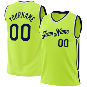Maillots de basket-ball pour hommes fabriqués par des professionnels usine directe en gros vêtements de sport imprimés maillots de basket-ball vert néon nouveau modèle - Product Image 1