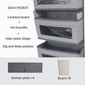 Organisateur de sac à main suspendu à 6 poches, très vendu, pour placard, sac de rangement transparent, organisateur de sac à main double face - Product Image 5