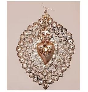 Cœur en métal sacré, boîte de cœur Milagro, cœur ex-voto, décoration d'intérieur - Product Image 6