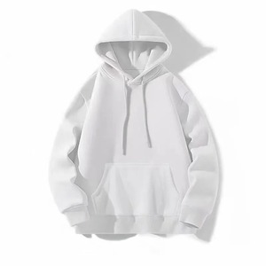 Unisex Men's Fashion Hooded Sweatshirt Blank <b>Fleece</b> Pullover Hoodie in <b>Black</b> White Thick French Fabric Sizes XS to 6XL Winter - Product Image 3